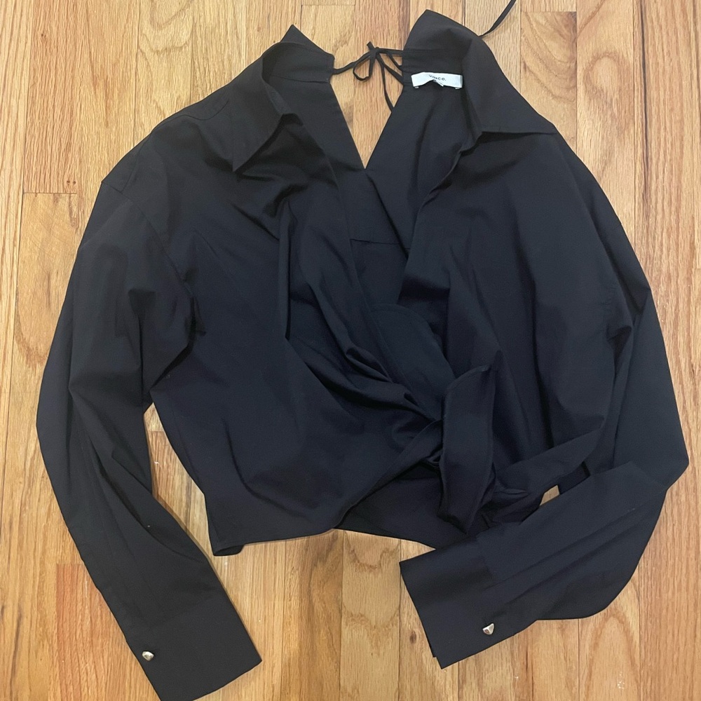 Vince Slim Fitted Wrap Shirt
